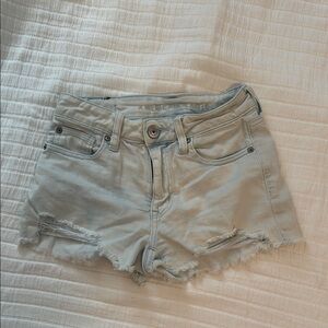 American Eagle Outfitters Blue Jean Shorts Distressed Casual